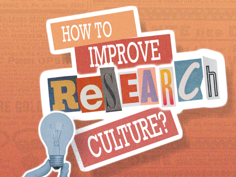 Bild mit Aufschrift: "Hom to Improve Research Culture?"